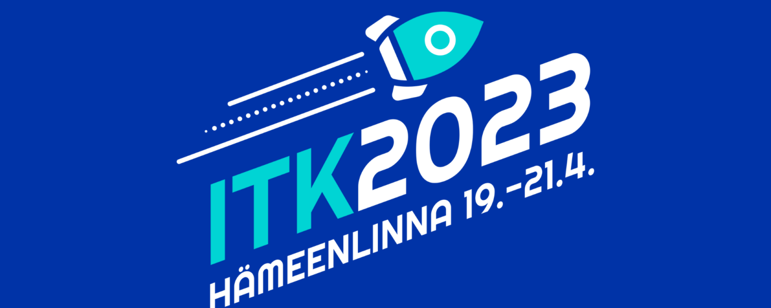 ITK2023 logo avaruusraketin kera